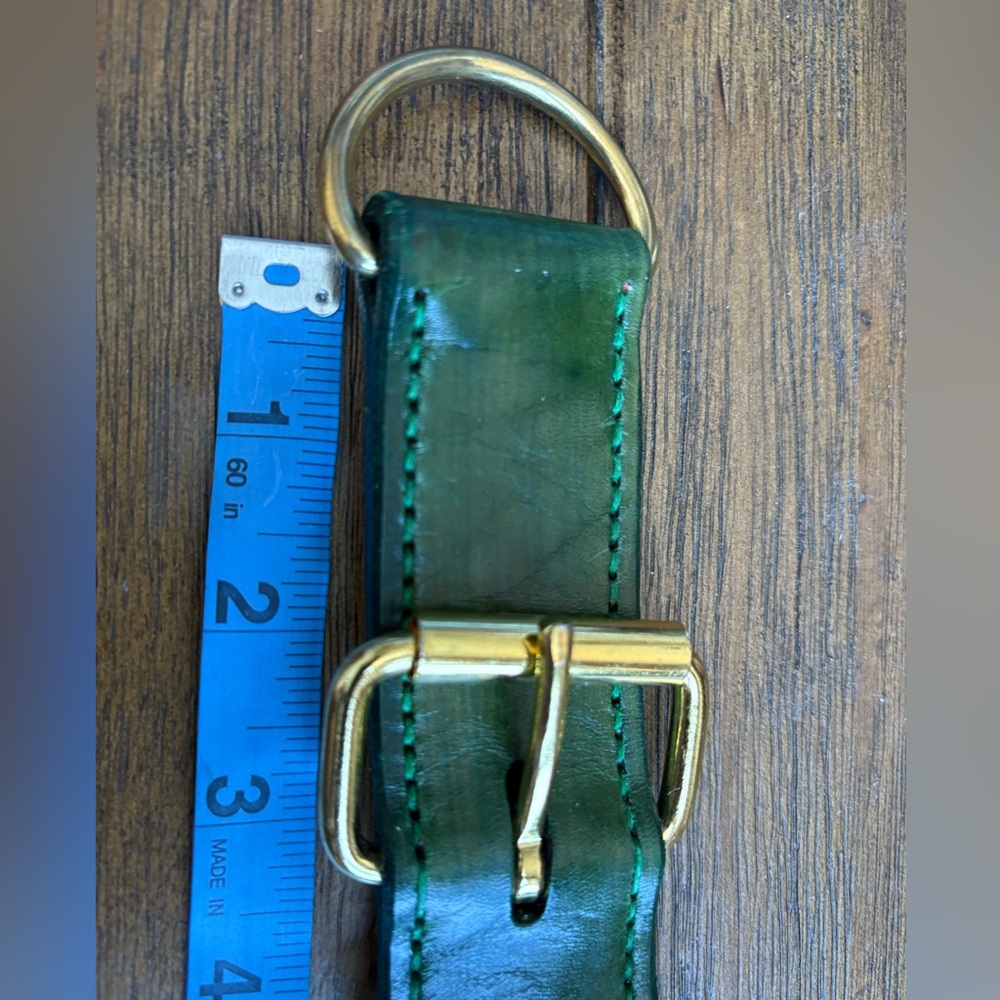 Dogmount Deep Green Leather Collar - Picture 7 of 8